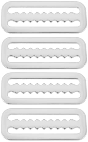 Briny River Lot de 4 Supports de Ceinture de Poids de Plongée pour Ceintures en Sangle de 2 Pouces 6 X 2,3 Cm Clips de Ceinture de Poids de Plongée en Acier Inoxydable 316 pour La Plongée