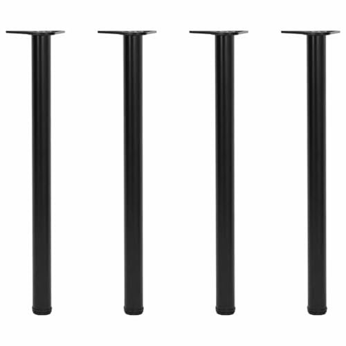 BOWEKAM Tischzubehör-Tischbeine, 4 höhenverstellbare Tischbeine, schwarz, 870 mm