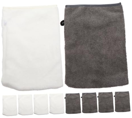 10pcs Facial Cleansing Gloves Microfiber Polyester Washable