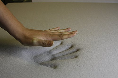 Queen Size 2 Inch Thick, 4 Pound Gray Visco Elastic Memory Foam Mattress Pad Bed Topper Made in The USA