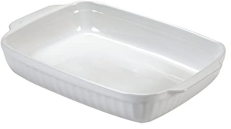 Guardini Ceramica C0TC7A Auflaufform, rechteckig, mittelgroß, 30 x 18 cm, Keramik, Weiß