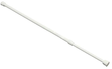 Bluelans® Aluminium Extendable Telescopic Tension Rod, For net curtains or lightweight voiles (70-120 cm, White)