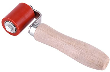 Fdit Rodillo de presión de Mano de Silicona de 40 mm, Resistente a Altas temperaturas, Rodillo de Costura para techos de PVC, Herramienta de instalación de Soldadura (Rojo)