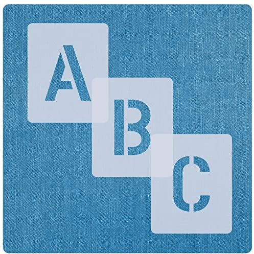 Schablone Buchstaben groß 10cm | 1 Satz Alphabet A-Z - 26 + 4 Sonderzeichen. | Set Nr.35