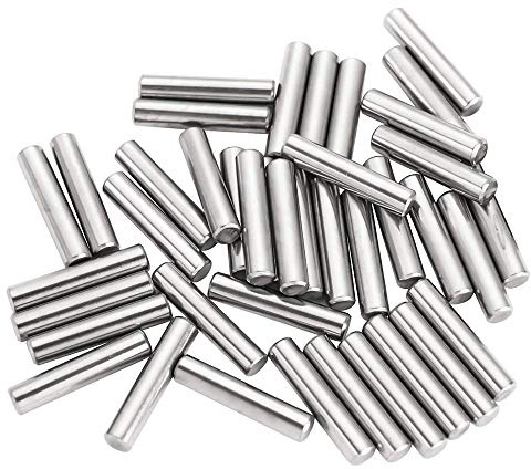 100 Pieces 3 mm x 18 mm Dowel Pin Stainless Steel Shelf Support Pin Metal Fasten Elements by Yesallwas