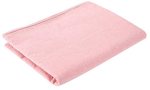 Tvättbara massagebordslakan allergivänligt mjukt bomullsöverdrag för salong skönhet spa-säng med ansikts- och andningshål - passar 80 x 200 cm sängar rosa