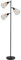 HOMCOM Lampadaire design industriel 3 ampoules max. 40 W abat-jour cage métal noir