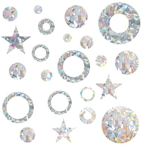 MIYUANGKJ Prisma Fensteraufkleber 39 Suncatcher Sticker Prism Fenster Abziehbilder Fensteraufkleber Vogelschutz Vogelschutz Fenster Regenbogen Fensterfolie für Stoppt Vögel