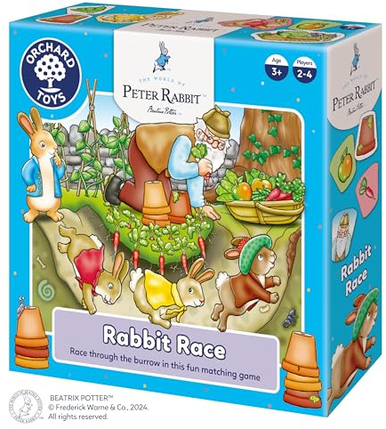 Orchard Toys Peter Rabbit™ Rabbit Race Game Official Beatrix Potter Game, Matching and Memory game for children age 3+ Birthday Gift