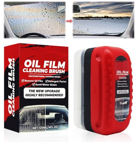 Puissant Brosse De Nettoyage Pare-brise, Film Oléophobe Pour Vitres D'automobiles, Dissolvant de Film d'huile pour Verre, Pour Pare-brise, Rétroviseurs