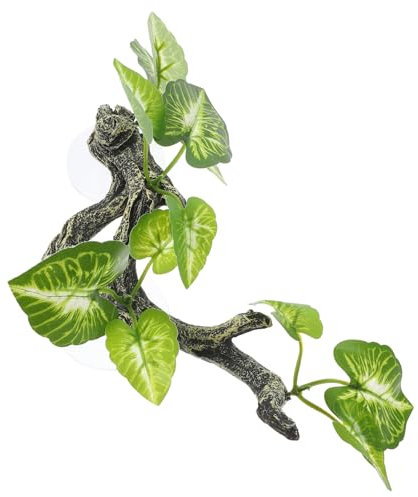 Abaodam Reptilientank-dekor Reptilien-Terrarium-dekor Kletterdekor Terrarium Kunstpflanzenmodell Kunstpflanze Versorgung Kunstharz-Pflanze Reptilien-kunstpflanzendekor