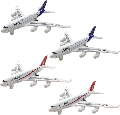 GVMJHYK Avion Juguete, Aircraft Toy Set, 4 PCS Modelos de Aviones Die Cast Set de Avión de Juguete Mini Avióner para Niños Niñas Modelo de Avion Deportes al Aire Libre Volar Juguete (C)