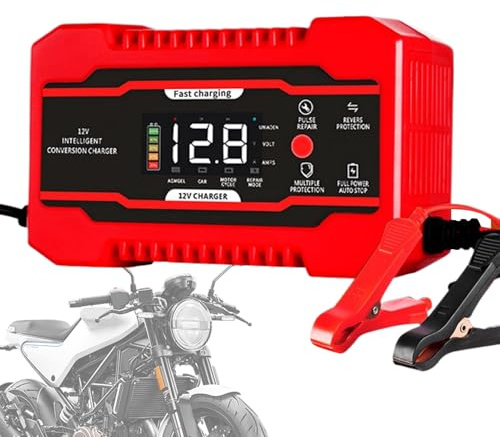 Cargador de Goteo para Batería de Coche | Cargador Automático Inteligente 12V 6A | Equipo de Carga y Mantenimiento para Reparación de Vehículos como Camiones, SUVs, Motocicletas y Automóviles