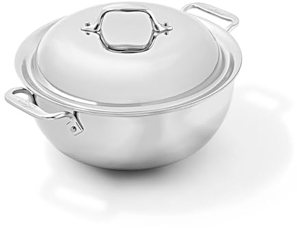 All-Clad D3 Stainless Steel 5.5 Qt Dutch Oven with Lid, Made in the USA