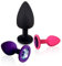 Belmalia 3x Butt Plug Anale Silicone Spina Anale Set Ø 30 mm, Ø 35 mm, Ø 45 mm, da Donna o Uomo, S + M + L Rosa + Porpora + Nero