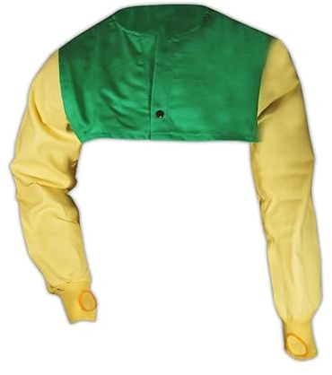 MAGID 18015TWKW-2XL Spark Guard Flame Resistant 9 oz. Cape Sleeve with Woven Kevlar Sleeves,Green