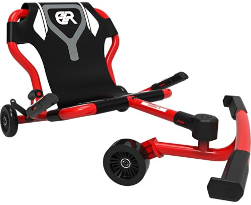 EzyRoller Classic X Barn Go Kart Drift Trike i 4 till 14 år | Gokart trehjuling upp till 70 kg | Barnfordon för utomhusbruk, 1-sits, kan belastas upp till 70 kg | Pedalfordon (röd)
