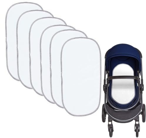 SH-RuiDu Waterproof Changing Pad Liners, 6 Pack Washable Reusable Baby Changing Pad Liners, Skin Friendly Soft Bamboo Fiber Baby Diaper Changing Table Liners for Home Outdoor Travel - 60x30cm