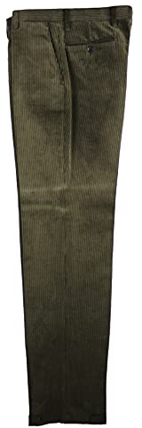 ALVIPERI Pantalone Uomo Velluto Duca Visconti di Modrone Elasticizzato Taglie Forti e calibrato 11 Colori dalla tg.46 alla tg.71 (Verde 7920, 50)
