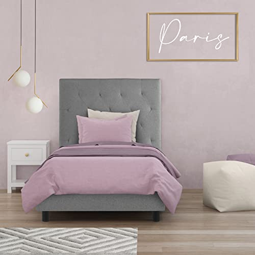 OnNuvo Letto Paris Singolo 80 x 200 , Grigio Perla, Doghe INDIPENDENTI Rinforzate, Materiali e Finiture PREMIUM, Sistema Antirumore, Montaggio Facile e Veloce