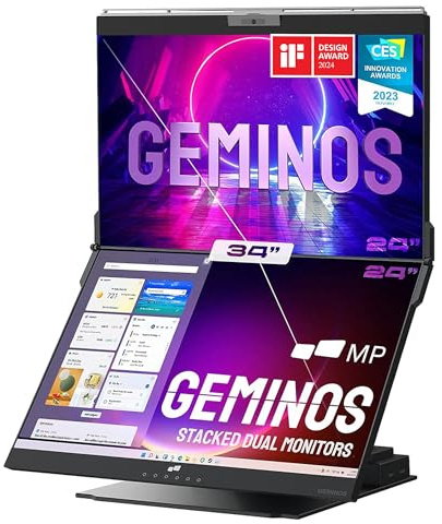 Mobile Pixels Geminos écran plat de PC 61 cm (24) 1920 x 1080 pixels Quad HD Noir