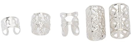 200 Pièces Bijoux de Cheveux Vikings, Perles pour Dreadlocks, Perles de Runes Décoration pour Tresses Nordiques Dreadlocks(SILVER)