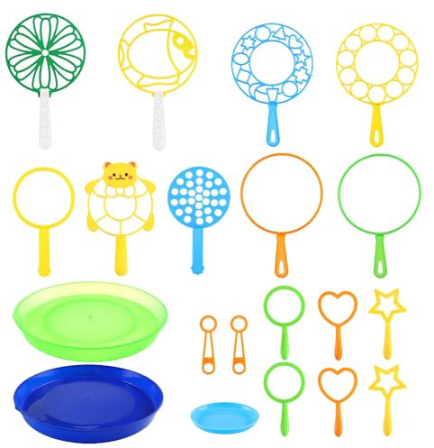 20 Stück Seifenblasen Set für Kinder, Seifenblasen Blase Zauberstab Einstellen Seifenblasen für Indoor und Outdoor Bubble Maker Spiele, Perfekt für Kindergeburtstag, Strand, Garten, Hochzeit