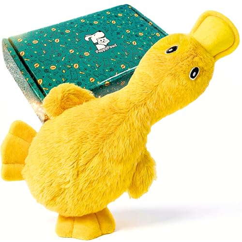 Squeaky Dog Toy, Soft Plush Calming Duck, Small Puppy Birthday Present Gift