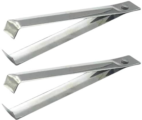 YAPKOLV 2 Piezas Pinzas de Ajo de Acero Inoxidable, Pelador de Ajo, Pinzas para Espinas de Pescado, Remover Piel de Ajo, Pinzas de Cocina, Evitar Olor a Ajo en las Manos