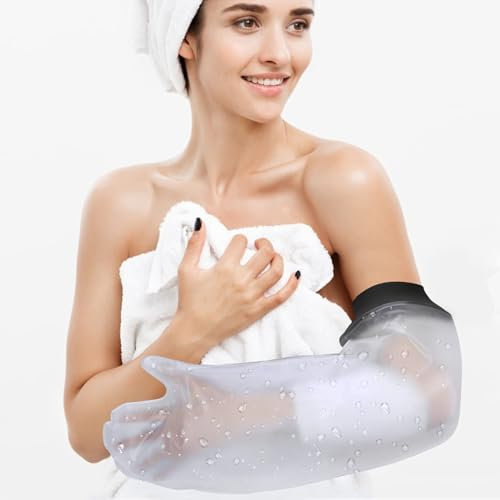 Cast Cover for Shower Arm, Waterproof Reusable Cast Protector, Soft and Comfortable Watertight Cover for Short Arm, Wrist, Elbow, Hand, Perfect for Showering and Swimming