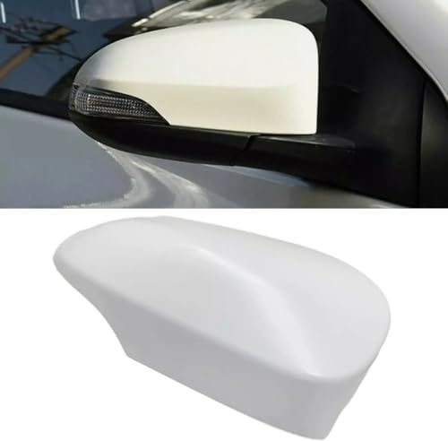 Retrovisor Carcasas Espejos Para Toyota Para Yaris 2012 2013 2014 2015 2016 2017 2018 2019 Tapa Cubierta Espejo Retrovisor Lateral Coche Izquierda Derecha(R White Unpainted)