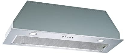 Cookology BUCH750SS/A+ Integrated Cooker Hood 75cm with 2 Spot Lights, 750mm Built-in Cupboard Canopy Cooker Hood Extractor Fan Kitchen- Stainless Steel