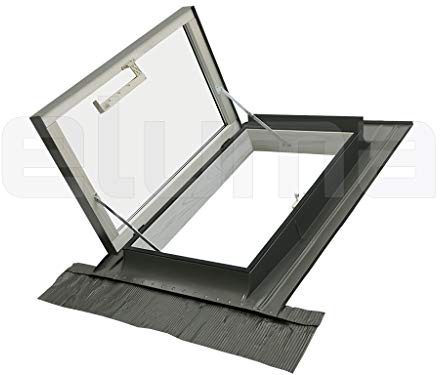 Lucernario - Finestra da tetto CLASSIC LIBRO | Finestra per uscita sul tetto | Vetro camera 4-9-4 | Apertura laterale | Made in Italy | 55x78 Base x Altezza
