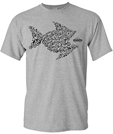 Baddery Bicicletta Maglietta: Bikes of The World Organize! - T-Shirt Regalo Ciclista - MTB Road Bike Fixie BMX Mountain-Bike Rampichino - Tshirt Maglia Uomo Uomini Donna Streetwear Sport (L)
