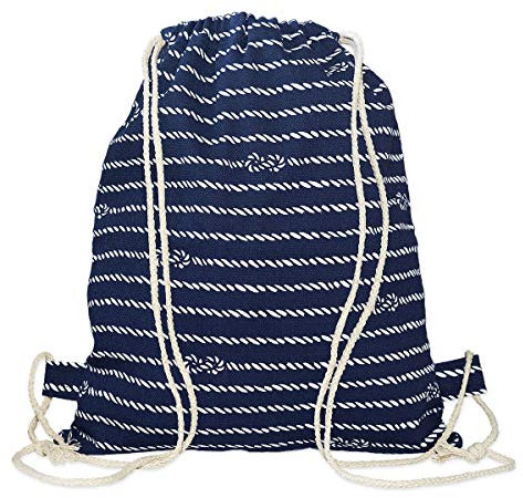 Soul-Cats Gymbag Hipster Schuhsackl mit Kordelband Motiv in blau weiß