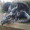 Linlinfa Large Crouching Dragon Sculpture Guard, Resin Garden Statue, Outdoor Gothic Decoration Craft for Patio, Front Lawn, Gargoyle Figure