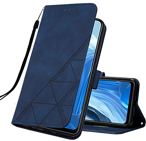IMEIKONST Flip Phone Case for Samsung Galaxy Z Fold 4 5G, Premium PU Leather Magnetic Closure Notebook Wallet with Card Slots Kickstand Shockproof Cover for Samsung Z Fold 4 5G. Dark Blue YBS