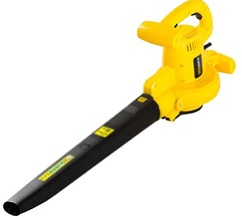 Aspirafoglie e aspirafoglie Soffiatore da Giardino Aspirapolvere Soffiante e aspirante Asciugacapelli Multiuso Trituratore Domestico Elettrico Ad Alta Potenza per Pulire la Polvere Potente, Giallo,