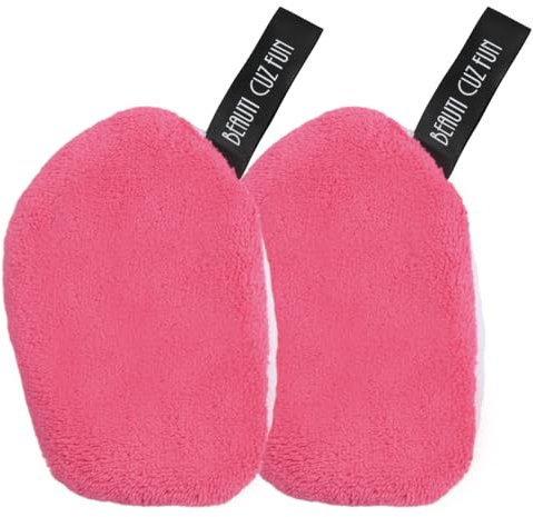 2 Stück Abschminkpads Waschbar, Make Up Entferner Pads, Gesichtsreinigungspads, Wiederverwendbarer Gesichtsreinigungs-Puff, Make Up Entfernertuch für Alle Hauttypen