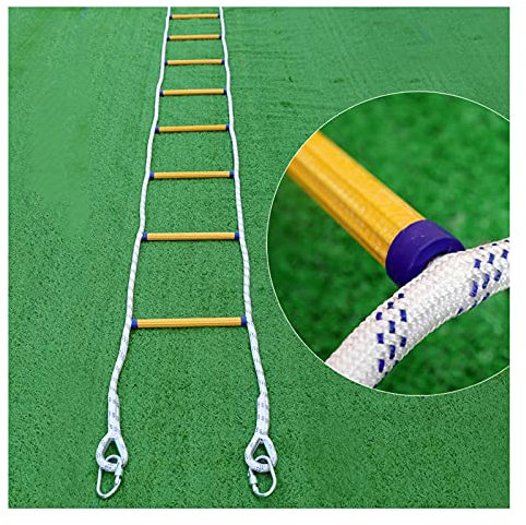 AiQima Échelle de Sécurité, Échelle de Corde, Échelle de Corde de Sécurité, Échelles d'urgence, Échelle de Secours, Échelle de Corde de Sécurité Ignifuge/A/6M/19.68Ft