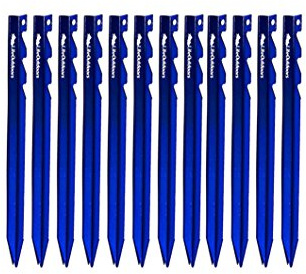 LITEOUTDOORS Ultralight Tent Stakes - 7075 Aluminum Tent Pegs - for Backpacking, Hiking, Camping (Stakes Only)