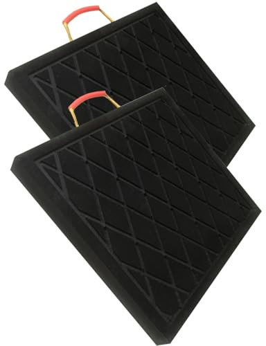 Cojín de elevación para grúa/gato y camión de bañera portátil de alta densidad, 68,6 cm, 58,4 cm, 38,1 cm, 28,1 cm, 27,9 cm, 38,1 cm, 27,9 cm de ancho, almohadillas de nivelación cuadradas apilables