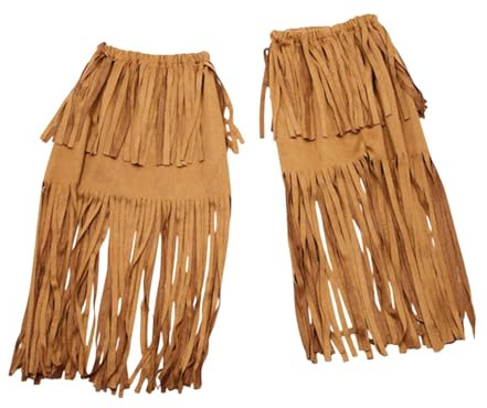 YEJBBUC Couvre-bottes à franges pour femme au-dessus du mollet - Accessoires de costume hippie uniquement