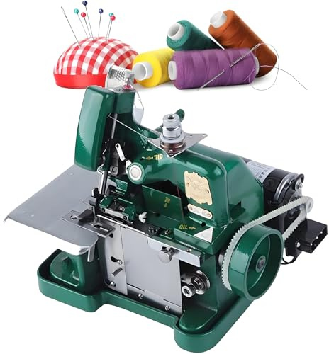 ZYLDDS Serger Sewing Machine,Handheld Coverstitch,Overlock Leather Sergers Machines,with Metal Frame,Overlocker Sewing Machine for Heavy Duty Fabric