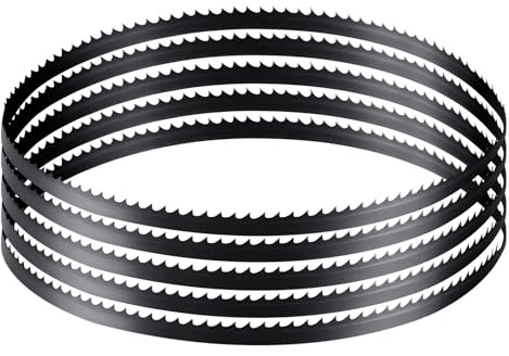 VEVOR Hoja de Sierra de Cinta 6 TPI, Dientes Afilados Endurecidos 15 HRC, Acero al Carbono de Alta Resistencia, Repuesto para las Principales Marcas de Sierras de Cinta, 1511 x 6,5 x 0,35 mm