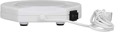 ZAWELIYO USB-kaffekoppsvärmare Matta Bärbar Vit Värmeunderlägg för Kontorsmaterial, 4,5x4,5x0,8 Tum, för Picknickcamping