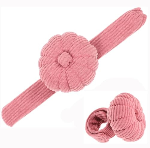 JINGLOUA Coussin à Épingles Poignet,Porte-Aiguilles de Couture,Coussins Broche Tri d'Aiguille,Accessoire DIY Portable,pour Artisanat et Coudre,Forme Citrouille(Rose)
