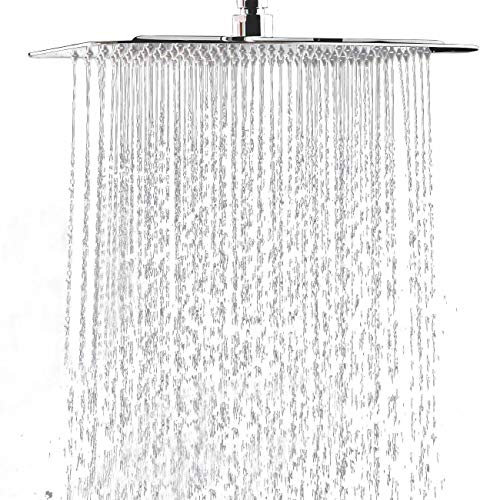 Hiendure® 40cm 304 Rostfreier Stahl Platz Ultra dünn Niederschlagsmenge Duschkopf