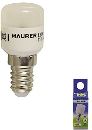 MAURER Bombilla Led Para Frigorifico E14. 1,5 W. = 12 W. 110 Lúmenes.