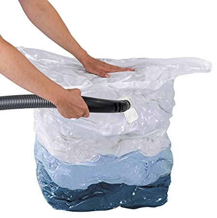 WENKO Aufbewahrungsbeutel Vakuum Cube L, Vakuumier-Beutel für Kleidung, Bettdecken, spart bis zu 75% Platz, 70 x 100 x 35 cm
